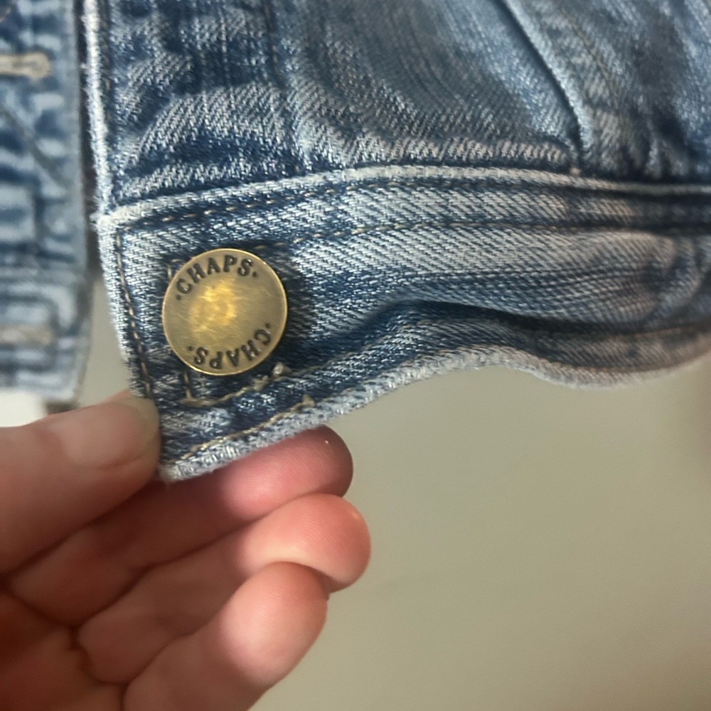 Chaps Blue Denim Vest - Picture 2 of 4